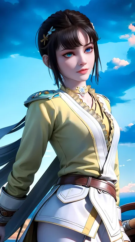 masterpiece,best quality,1girl, heterochromia,<lora:sikongqianluo-000017:0.8> ,cowboy shot, dynamic pose, dynamic angle