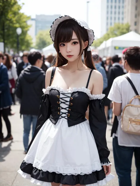 cosplay,pov,natural lighting,1girl,solo,
****ta_dress,standing,bonnet,
<lora:cuteGirlMix4_v10:0.1>,crowd,cosplay,<lora:Comicon:0.6>,
blur,blurry,blurry background,nsfw,