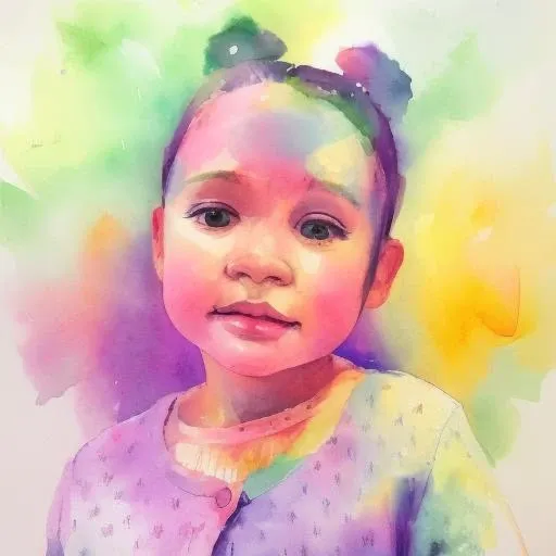 a classic ballet dancer, rainbow dress <lora:watercolo_candidate_0.5:1.0>