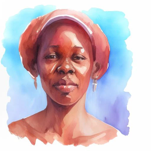 portrait of Barbadian woman <lora:watercolo_candidate_0.5:1>