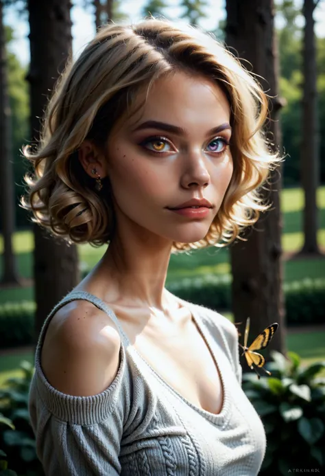 score_9, score_8_up, score_7_up, score_6_up, d4rk4mb3r, photo, realistic, photography, 1girl, solo, pov, from the side, side profile, closeup, standing outdoors, dark night in a forest, fireflies, young woman, slender figure, slim, cute face, wearing a metal silver sweater, ruby earrings, beautiful skin, form fitting, blonde hair, makeup, high quality, hires, 4k high resolution, intricate details, z_PonyXL_v2, z_PonyXL_PhotoReal <lora:da_DarksDolls_Amber_PonyXL_v02:0.65>