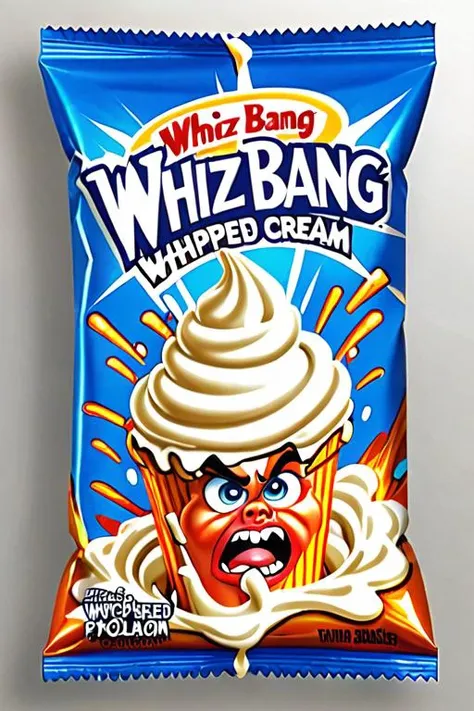 a photo realistic of the actual package of a pouch of
Whiz-Bang Whipped Cream Explosion
, Wacky Packages Style
<lora:Wacky_Packages_TOPPS_Style_XL>