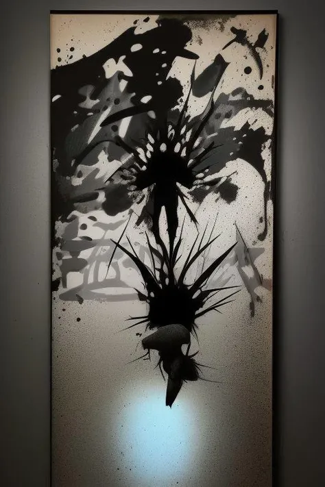 creates in black shadow and black background a minimalist full-length stencil illustration of an elegant and beautiful 50s pinup woman in a tight graffiti punk outfit, face tattoos, jumping on a skateboard, kickflip, ollie, two colors,grayscale, negative space Only 2 colors, plain black background and shadows, stencil art, graffiti style "M477" graffiti, woman made of text, typography, made of "M477" graffiti, very busy detailed tag, graffiti "M477", typography, black and white "M477" "M477"
