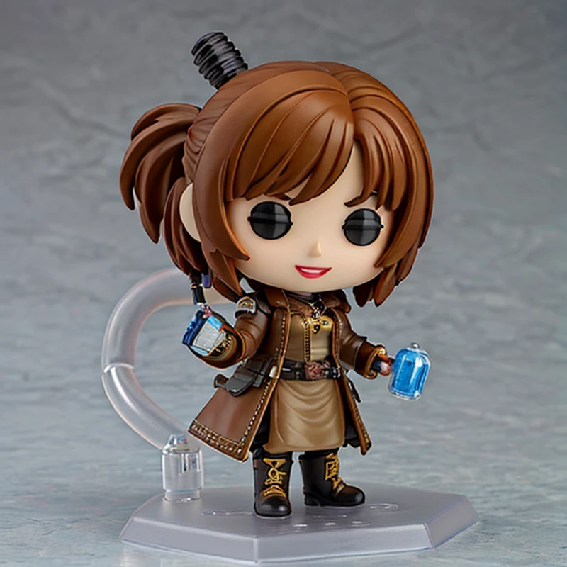 (funko pop figurine:1.3), funko style, made of plastic, action figure of NadiaSD15, (style-rustmagic:0.8), portrait, looking down, solo, upper body, detailed background, (<lora:SteamPunkBundleV3:0.5>, ManyPipesAI theme:1.1) crazed smile, bright clouds technomancer, floating screws, Khaki grease-stained trenchcoat with straps, techwear, workshop in background, machines, steam, industry, energy crystals, , oil, , anvil, , screen,