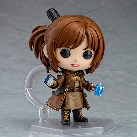 (funko pop figurine:1.3), funko style, made of plastic, action figure of NadiaSD15, (style-rustmagic:0.8),  portrait,  looking down, solo, upper body, detailed background, (<lora:SteamPunkBundleV3:0.5>, ManyPipesAI theme:1.1) crazed smile,  bright clouds technomancer, floating screws, Khaki grease-stained trenchcoat with straps, techwear,     workshop in background, machines,  steam, industry,  energy crystals, , oil, , anvil, , screen,