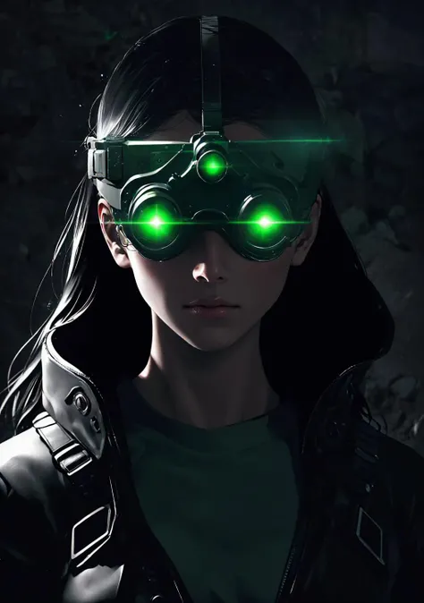 Russian children boys 10 years old WITH LONG STRAIGHT HAIR dark, PORTRAIT STYLE, black leather jacket that are holding a lamp, promotional image, promotional image, promotional image, promotional art, next gen, bright green, green glow, TV show, bright green eyes, key art, Green Glow, neon green, supernatural green eyes, photo render, enigmatic!!, Color yet, Rendered image