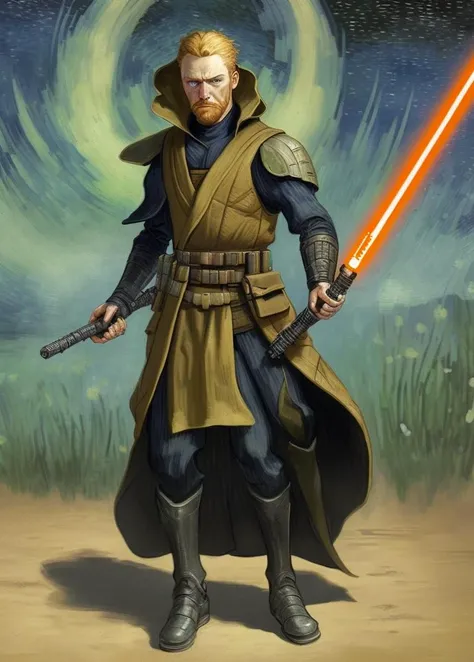 darth wader, midjourney style, by Van Gogh
