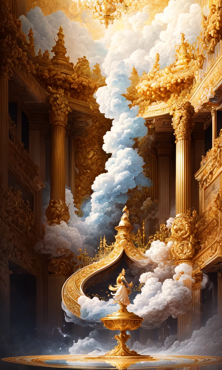 two lovers as neural networks embracing, beautiful, intricate details, cinematic lighting, beautiful concept art, surreal, art station, the source of future growth dramatic, elaborate emotive Golden Baroque and Rococo styles to emphasise beauty as a transcendental, seamless pattern, symmetrical, large motifs, sistine chapel ceiling, 8k image, supersharp, spirals and swirls in rococo style, cartouches, white smoke and rainbow ink dropping in water, Gold black and rainbow colors, perfect symmetry, no blur, sharp focus, photorealistic, insanely detailed and intricate, cinematic lighting, epic scene, 8K
