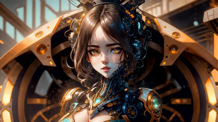 1girl , futuramadison9775v5, standing[::2] ,skimpy maid outfit , fantastic scenery, pool    <lora:insanobot:0.7>  1mecha, best quality, biomechanical, complex robot, hyper realistic, (hyper detailed:1.25), intricate, (insane fine details:1.1), Extremely sharp lines, scifi aesthetic, a masterpiece <lora:wowifierV3:1> by mooncryptowow, complex robot,, <lora:gigatitums:0.3>large breasts,, (8k, masterpiece, best quality, ultra-detailed),  (an extremely delicate and beautiful)kawaii, cute, very big eyes, Aesthetic Anime Eyes, small face,  large breasts, cinematic lighting, , Intricate, High Detail, Sharp focus, dramatic,   masterpiece, best quality, ultra-detailed,