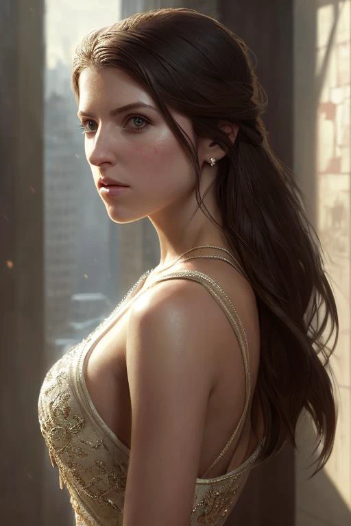 photo of annakendrick-sd-v2-800, in a dress modelshoot style, (extremely detailed CG unity 8k wallpaper), full shot body photo of the most beautiful artwork in the world, professional majestic oil painting by Ed Blinkey, Atey Ghailan, Studio Ghibli, by Jeremy Mann, Greg Manchess, Antonio Moro, trending on ArtStation, trending on CGSociety, Intricate, High Detail, Sharp focus, dramatic, photorealistic painting art by midjourney and greg rutkowski