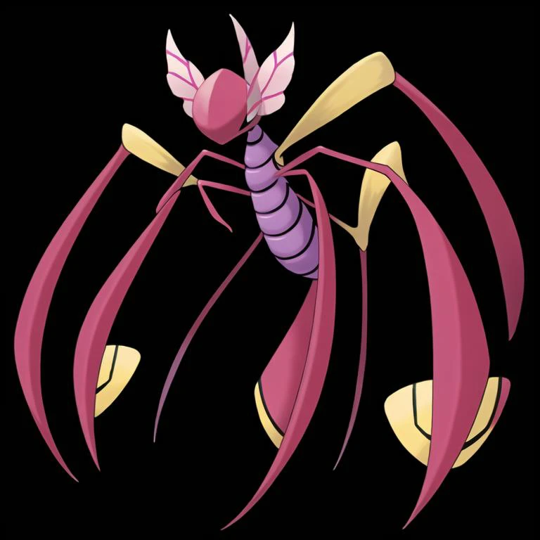 pokemon, poison and bug types, butterfly, edgy, masterpiece, high quality, best quality, high-definition, ultra-detailed, black background, <lora:pokemon:0.5>