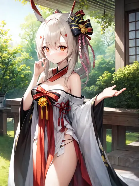 masterpiece, best quality, <lora:aya2-3:1>, hakama, silver hair, 1girl, solo