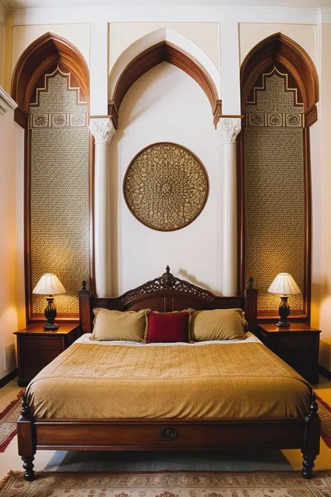 RAW photo,
<lora:dreamlookai_realistic-vision-v3-0_lora_step_1200_db_f54fd103_ckp_576e7d9c:0.8> photo of luxury-arabic-1979 bedroom,
<lora:epi_noiseoffset2:1>, 8k, uhd, high quality, film grain, Fujifilm XT3