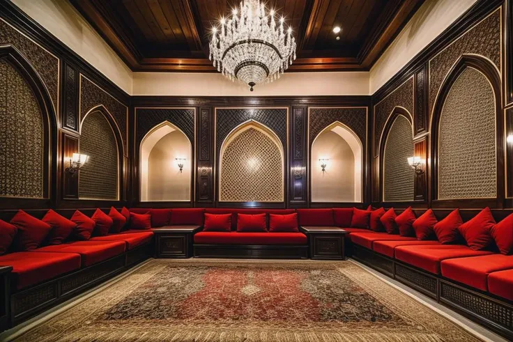 RAW photo,
<lora:dreamlookai_realistic-vision-v3-0_lora_step_1200_db_f54fd103_ckp_576e7d9c:1> photo of luxury-arabic-1979 majilis, <lora:add_detail:0.4>, <lora:epi_noiseoffset2:1>, 8k, uhd, high quality, film grain, Fujifilm XT3