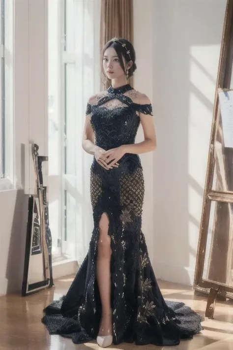 ((((looking at viewer)), detailed face, 1girl,full body, solo, fashi-girl, mature girl, cute, sweet, a girl wearing kebaya, <lora:KebayaV1.2:1><lora:henLoraV5:0.7)), Realism, , Rim Lights, Rim Lighting, Rim Light, Sunlight, Moonlight, ((high quality:1.2, masterpiece:1.2)), absurdres, high resolution, (8k resolution), 8k, 8kres, 8k res, high details, detailed and intricate, intricate details, high intricate details, absurd amount of details, Extreme Wide Shot, , Deep Focus, Eye Level Shot