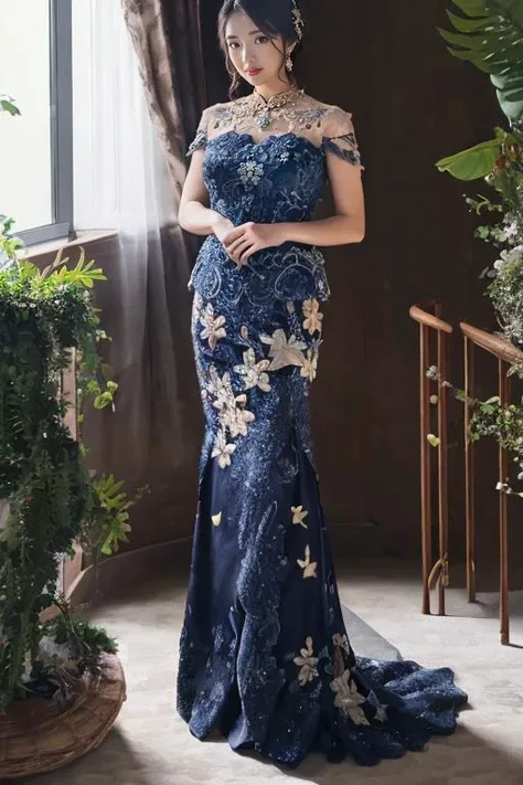 ((((looking at viewer)), detailed face, 1girl,full body,  solo, fashi-girl, mature girl, cute, sweet, a girl wearing kebaya, embriodery green kebaya and floral pattern staright skirt  <lora:KebayaV1.2:1><lora:henLoraV5:0.7>)), Realism, , Rim Lights, Rim Lighting, Rim Light, Sunlight, Moonlight, ((high quality:1.2, masterpiece:1.2)), absurdres, high resolution, (8k resolution), 8k, 8kres, 8k res, high details, detailed and intricate, intricate details, high intricate details, absurd amount of details, Extreme Wide Shot, , Deep Focus, Eye Level Shot
