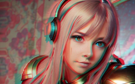 1person, determined expression, ((anime:1.7), hightly detailed, female, soft facial features, pink hair, wearing armor, glowing lights, vibrant colors, dynamic pose:1.4), <lora:lora3DAnaglyphImage_lora3DBalanced:1>