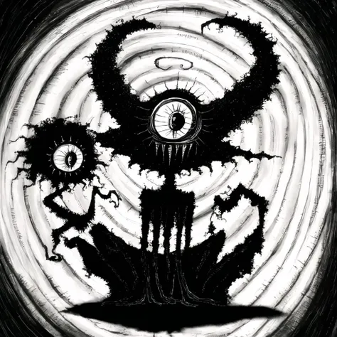shadow monster, tim burton , ink lineart <lyco:t5darkfairytales:1.0>