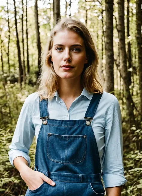 photo of sks woman, natural lighting, by Gerda Taro, Overalls <lora:locon_sydneyhoffman_v1_from_v1_64_32:1>