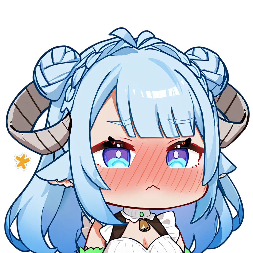 (MinaiAruma:1.2), 1girl, full-face blush, embarrassed, annoyed, maid headdress, maid,
(cute:1.2), (chibi:1.2), sticker, upper body, masterpiece, newest, absurdres, <lora:MinaiArumaXL:1.2>,
