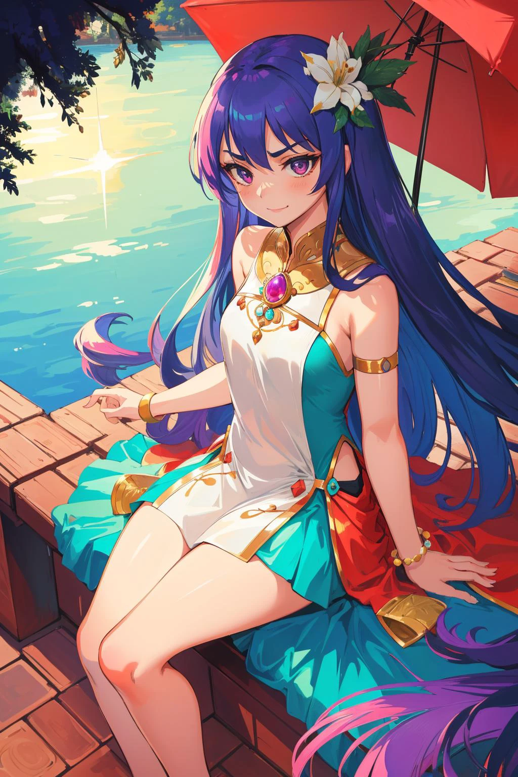 1girl, [ (cinema art designed by Atom Egoyan:1.1) | (Vladimir Volegov:1.0) | (Christophe Jacrot:1.2) ], figurativism art, vibrant Fractal, stylized, low angle shot of a Original Aggressive flyweight Cameroonian ([Barbora:Radha:1]:1.3) Wallflower, she is cosplaying as Anna from Frozen, she is smirking, mouth of Robin Tunney, eyebrows of Sarah Michelle Gellar, she is wearing her Formal dress, The Formal dress is deep purple and is made of Sisal, her hair is Imaginative and styled as Side-swept bangs, she has a Interesting Mughal Mint green Mechanical Legs, Delightful Robotic Legs, crowded woods and Celestial equator in background, Snowy, Bokeh, Screen print, Angry, Flat Art, Indirect light, Zoom lens, Colorless, lovely and exquisite, intricate details, natural skin texture, photo-realistic face, "I'm like a bird, I'll only fly away.", 4K, Highres