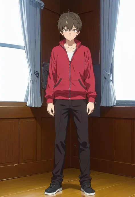 (safe:1.10), best quality, masterpiece, highres, solo, (hachiouji_naoto_donttoywithmemissnagatoro:1.10), full body, anime_style, 18 <lora:hachiouji_naoto_donttoywithmemissnagatoro:0.80>