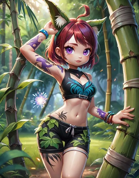 1 small girl dog, small do, ((small )), wear ((tight bikini)),（sexy )，sexy dog, sunny, (masterpiece: 1.2) (actual: 1.2) (Bokeh) (best quality) (delicate skin: 1.3) (intricate details) (8k) (exquisite eyes) (sharp focus), (happy)