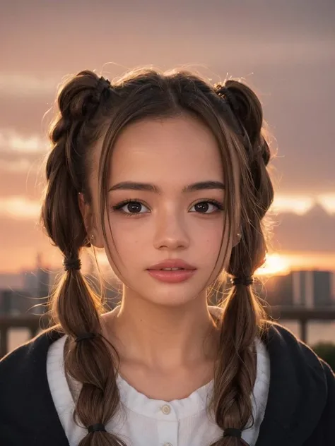 a close-up photo of 1girl, <lora:karnaval_v1c:0.9>, Karnaval, (pigtails:1.2), <lora:weight_slider_v2:0 >, (cityscape of Tokyo:1 ), (cozy, sunset:1.1), (bokeh, depth of field:1.1), <lora:add_detail:0.7>, <lora:FilmVelvia3:0.3 >, <lora:real_skin:0.3>, <lora:eyebrows_slider_v2:0.5>, <lora:eye_size_slider_v1:1>, <lora:FaceSizeAdjuster:0.5>