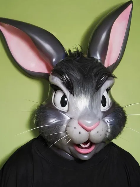 a person with a  Thumper face , <lora:Creepy_Masks:1>