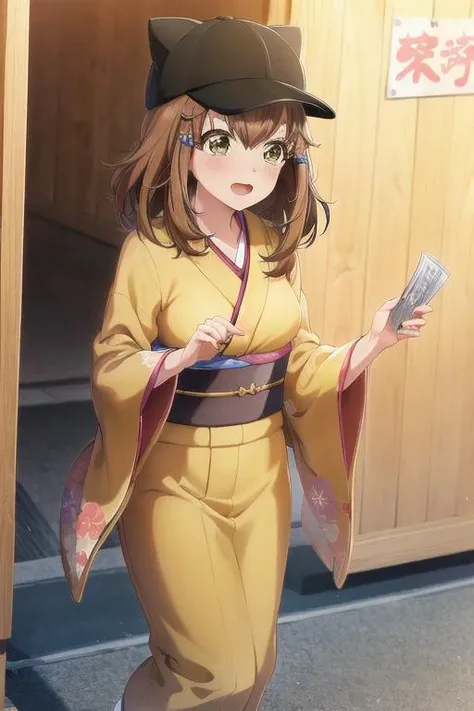 <lora:0849Hukita-000035:1>,ukita,(furisode:1.5),(obi:1.4),cap,kimono,print_kimono,