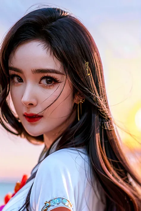 (yangmi), (ulzzang-6500-v1.1:0.4),((hanfu)), chinese clothes, china dress,
(((master peice))), (((best quality))), (((ultra high res))), (photorealistic:1.4), 8K, Nikon D750, Photogram, ((Wide Angle)),
1girl, detailed face, night, sunset, soft light,