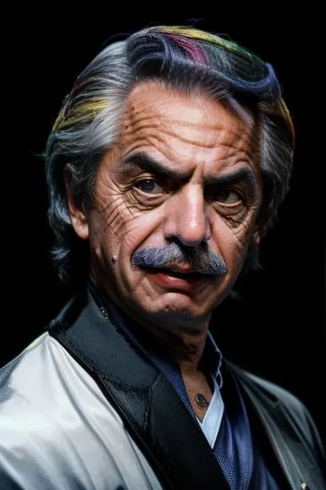 sks man, (alberso:1) dressed like (The Joker:1) with (serious look:1.5) with multicolor hair looking to the camera, <lora:alberso-10:1.1> <lora:add_detail:1> <lyco:locon_perfecteyes_v1_from_v1_64_32:0.7>