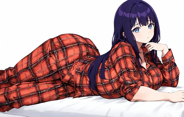 masterpiece, absurdres, 1girl,colorful hair, amber eyes, lying down, sleepy, wearing pajamas, (venusbody:1.18), gigantic breasts, thick thighs, (fully clothed, wearing pajamas:1.18), Dada, gigantic ass <lora:venus body2:0.9> <lora:synELF:0.3>