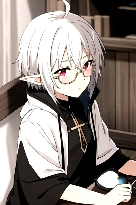 <lora:Wiseman_v1:0.4>, sylphiette, (white hairs:1.3), rimless futuristic sunglasses
