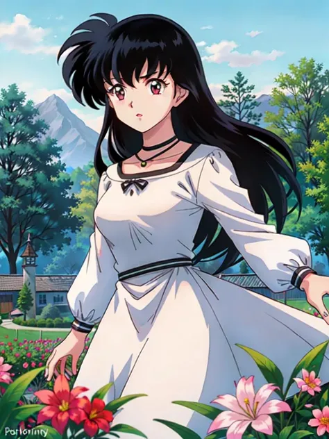 <lyco:neg4all_bdsqlsz_V3.5:2>1girl, solo (<lora:kagome_multimerge:1>kagome, in a park, surrounded by birds, flower beds, slightly windy, sunny day, lively atmosphere, from front, reflecting eyes) (((picture-perfect 8k resolution)))