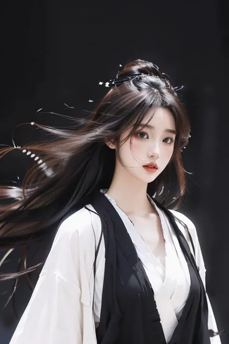 <lora:GoodHands-beta2:1>,<lora:Calligraphy-000002:0.8>,Calligraphy,small breasts,<lora:Freehand_Brushwork:0.4>,
calligraphy background,1girl,solo,black hair,long hair,robe,Inside,black background,floating hair,bust,Black dress,black robe,scroll,parted lips,