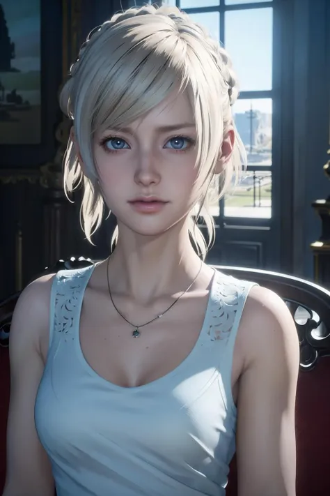 FFLUNAFREYA, 1girl, solo, upper body, facing viewer, looking at viewer, smile.