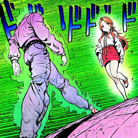Masterpiece , best quality , Masterpiece , best quality , Spider Gwen , 1 woman, mask , Leotard , abdomen , big breasts , Long legs , Attacked. , canvas shoes , 1 man , fight , sting , alley