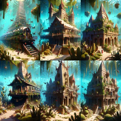 (otherworldly, otherworldly atmosphere, otherworldly appearance), highly insanely detailed, masterpiece, top quality, best quality, highres, 4k, 8k, RAW photo, collar, earrings, jewelry, necklace, armlet,
(long_hair, long hair, random colors cloth, random colors hair, random long hair, dynamic hair, glowing hair, hair over one eye),
(eyelashes, eyeliner, eyeshadow, eyelashes),
pink lipstick,
natural makeup,
((ancient egyptian theme:1.2)), golden ornaments,
1girl, (portrait:0.4), nsfw,
((desert, Mexico, cacti, underwater)),
Middle Earth,
long messy hair,
1girl,
a large fantasy dwarf settlement underground, magical lights, forge and furnace,
(moss vines),
A bustling train station at rush hour, with people hurrying to their destinations, ais-spiderz crawling over the platforms and trains, creating a dynamic yet slightly surreal scene , <lora:Spiders_Style:0.8>,
mandala, (fantasy world)