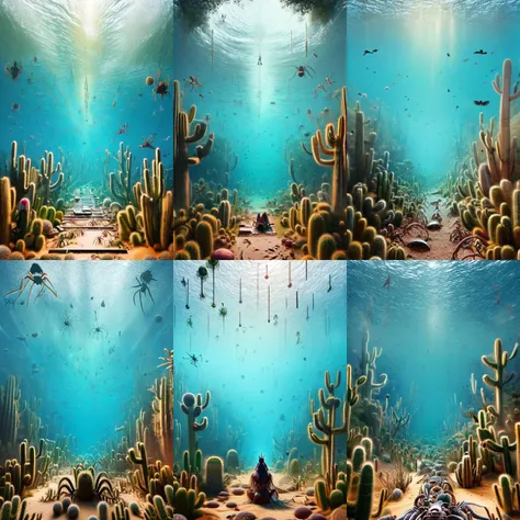 (otherworldly, otherworldly atmosphere, otherworldly appearance), highly insanely detailed, masterpiece, top quality, best quality, highres, 4k, 8k, RAW photo, collar, earrings, jewelry, necklace, armlet,
(long_hair, long hair, random colors cloth, random colors hair, random long hair, dynamic hair, glowing hair, hair over one eye),
(eyelashes, eyeliner, eyeshadow, eyelashes),
pink lipstick,
natural makeup,
((ancient egyptian theme:1.2)), golden ornaments,
1girl, (portrait:0.4), nsfw,
((desert, Mexico, cacti, underwater)),
Middle Earth,
long messy hair,
1girl,
a large fantasy dwarf settlement underground, magical lights, forge and furnace,
(moss vines),
A bustling train station at rush hour, with people hurrying to their destinations, ais-spiderz crawling over the platforms and trains, creating a dynamic yet slightly surreal scene , <lora:Spiders_Style:0.8>,
mandala, (fantasy world)