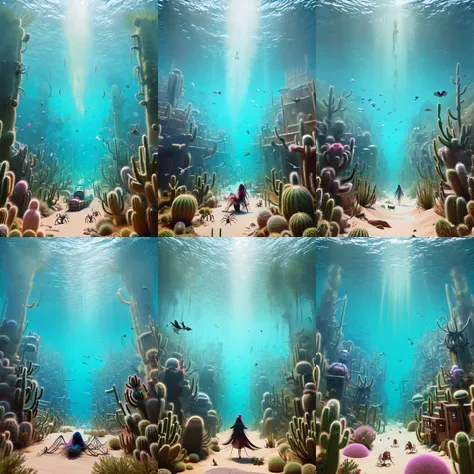 (otherworldly, otherworldly atmosphere, otherworldly appearance), highly insanely detailed, masterpiece, top quality, best quality, highres, 4k, 8k, RAW photo, collar, earrings, jewelry, necklace, armlet, 
(long_hair, long hair, random colors cloth, random colors hair, random long hair, dynamic hair, glowing hair, hair over one eye), 
(eyelashes, eyeliner, eyeshadow, eyelashes), 
pink lipstick, 
natural makeup, 
((ancient egyptian theme:1.2)), golden ornaments, 
1girl, (portrait:0.4), nsfw, 
((desert, Mexico, cacti, underwater)), 
Middle Earth, 
long messy hair, 
1girl, 
a large fantasy dwarf settlement underground, magical lights, forge and furnace, 
(moss vines), 
A bustling train station at rush hour, with people hurrying to their destinations, ais-spiderz crawling over the platforms and trains, creating a dynamic yet slightly surreal scene , <lora:Spiders_Style:0.8>, 
mandala, (fantasy world)