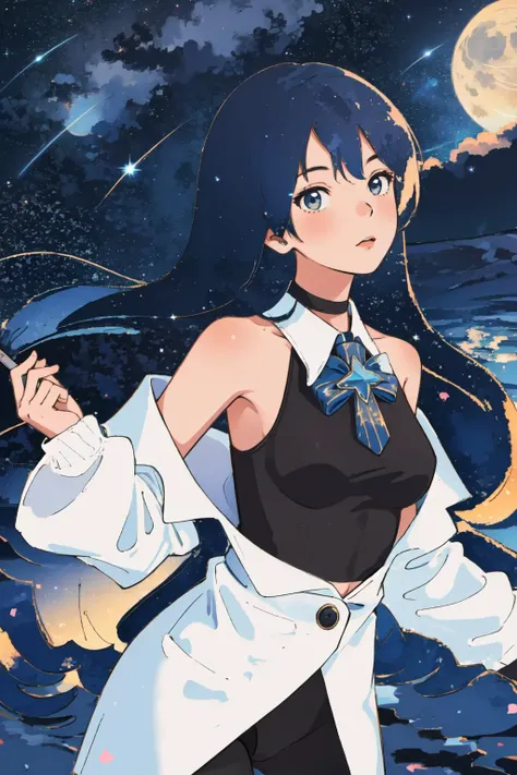 (masterpiece, best quality), intricate details,
1girl,
<lora:hair_with_scenery:0.8> starry sky, galaxy, <lora:moona hoshinova:0.8> moona hoshinova,