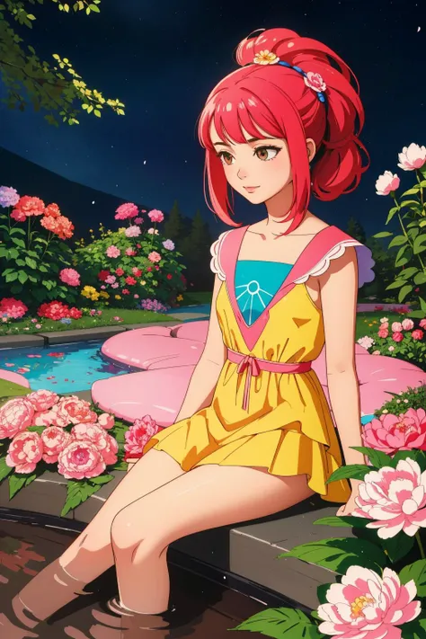 1girl, (vibrant art stylized by Andrzej Sykut:1.0) , masterwork Layered paper art of a concept art, ("Domestic Sleepers":1.3) , it is very [Zany:Inventive:20] and Inspirational, Peony background, lush lava pit with Herb garden, Raining, Bokeh, Simple and clean, Proud, Surrealism Art, Gel lighting, F/5, Warm Colors, concept art, cosmic energy, 8K, dslr