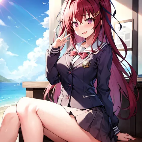 best quality, <lora:Mio_NaruseV4:1>, Mio_Naruse, 1girl, school_uniform