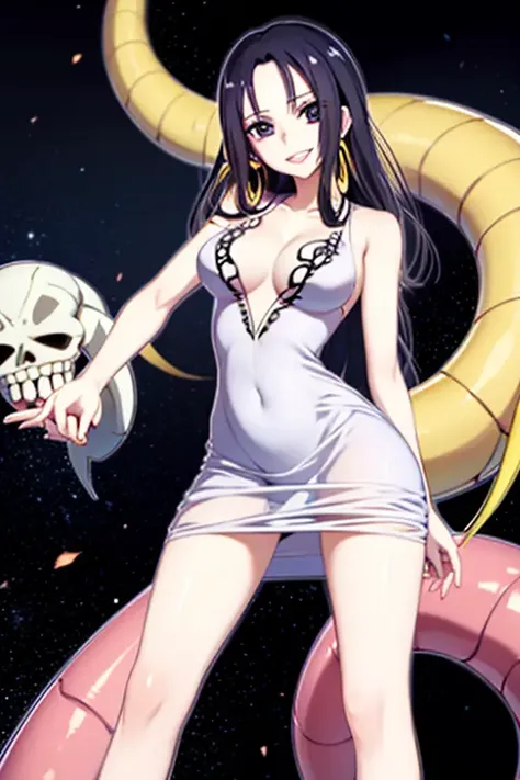 (transparent_short dress:1.1),<lora:nvdiboya-10:0.9>,nvdiboya,skull_snake, groin,light smile,sexy,best quality
