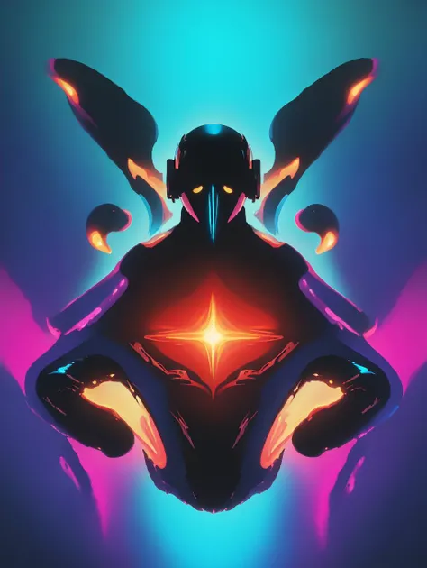 <lora:gazebonoir:1>, <lora:add_detail:-2>, hologram of abstract noir floating in space, a vibrant digital illustration, dribble, quantum wavetracing, blue background, behance hd