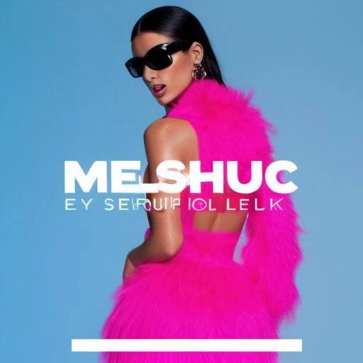 A fashion album cover art with a stylish image of a model and modern typography, in the style of electronic music.