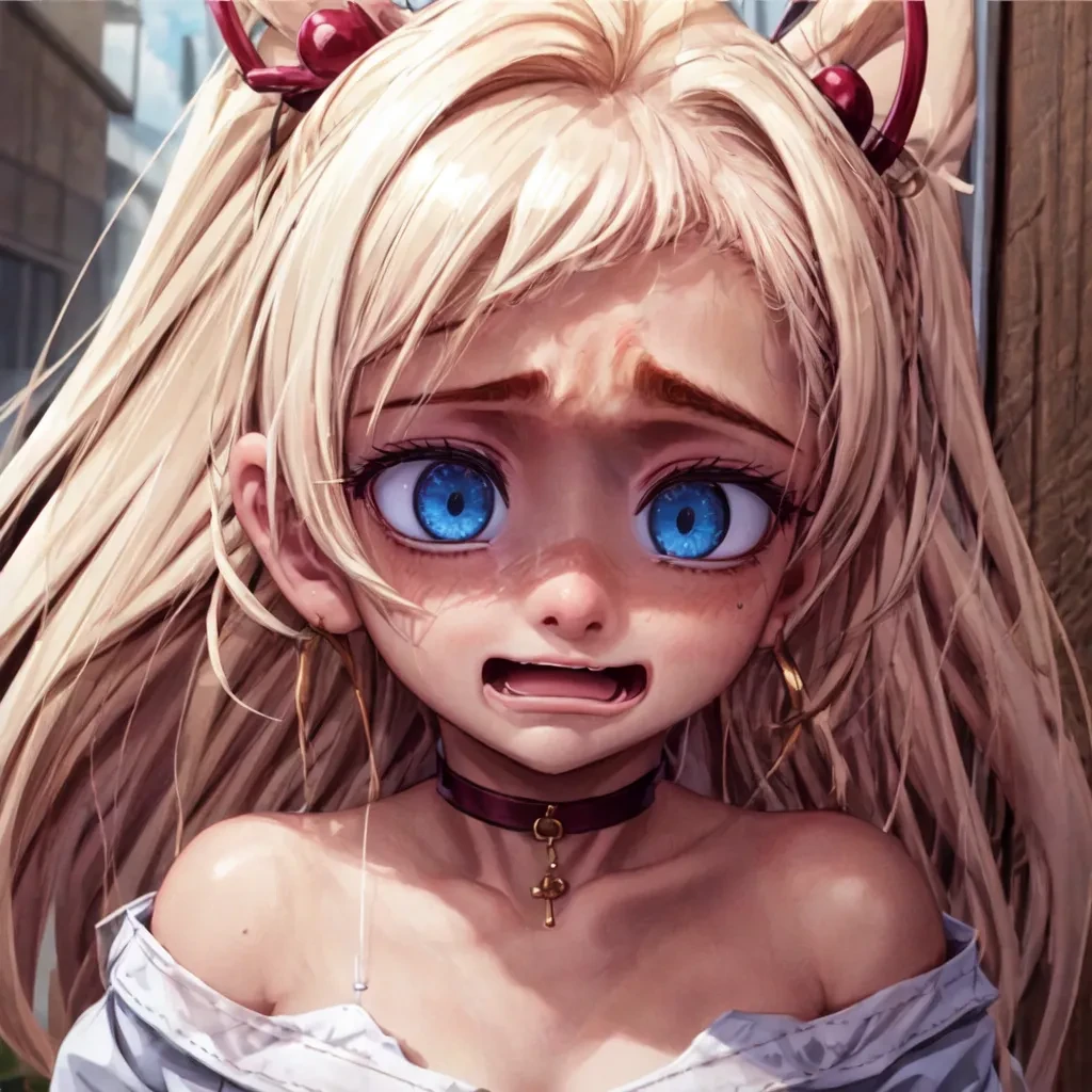 (AS-YoungestV2:1.3), (detailed eyes:1.3), Beautiful Lighting, (1girl:blue  eyes, blonde hair, absurdly long hair, ahoge, eyebrows visible through hair), (real skin), <lora:l - L| :1>, <lora:y:1>,
<lora:l_afr_searbdn_sd_64_32:1>, (scared expression:2), (face and shoulder portait:1.3),
Cropped jacket, (crop top:1.3), stud earrings, choker necklace,, (outdoors:1.3), alley,