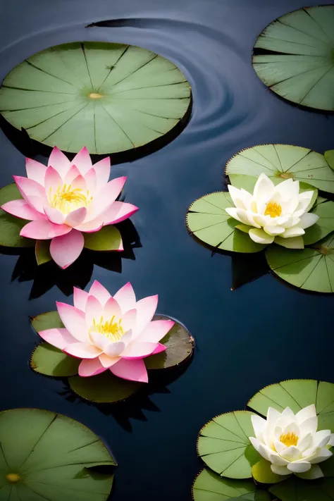 aoyem, The woman's beauty can be enhanced by the reflection of the lotus flowers in the water. The vibrant colors of the lotus flowers can also add to the beauty of the scene, creating a harmonious blend of colors, RAW photo,(high detailed skin:1.2), 8k uhd, dslr, soft lighting, high quality, film grain, photorealistic, 
 <lora:aoyem_SDLife_chiasedamme_v01:0.6>