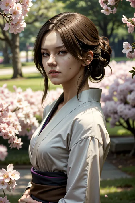 ((ultra detailed, masterpiece, absurdres))
<lora:RE6Helena:0.8>
RE6Helena, 1girl, brown eyes, brown hair, in a traditional kimono, surrounded by cherry blossoms